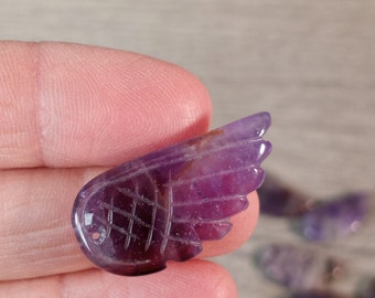 Amethyst Angel Wing Focal Bead M304 B