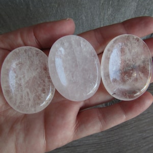 Clear Quartz Worry Stone E37