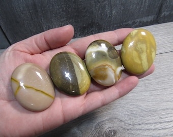 Yellow Jasper Mookaite Oval Palm Stone