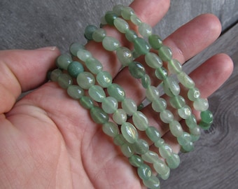 Aventurine Stretchy String Oval Bracelet G31