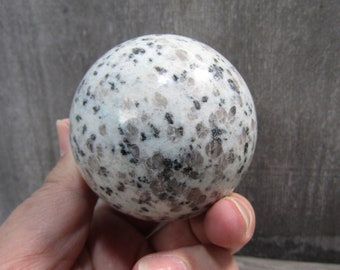 Sesame Kiwi Jasper Sphere 11.8 ounce and 62 mm #7578 cc