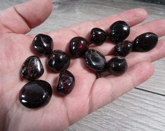 Garnet 0.25 inch + Tumbled Stone T22