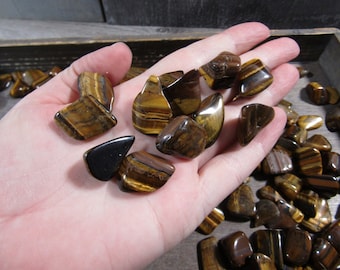 Tiger's Eye 0.5 inch + Tumbled Stone T479