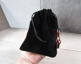 Black Felt Gift Gemstone Pouch 4.8 x 5.5 Inches Q50