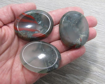 African Bloodstone Worry Stone E42