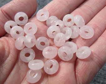 Rose Quartz Pi Stone 10 mm Donut J9