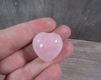 Rose Quartz Puffy 25 mm Heart K428