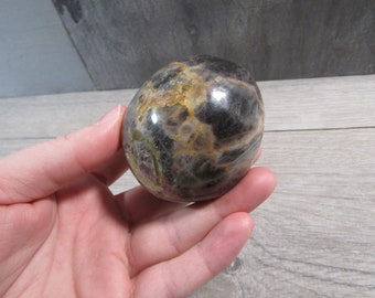 Black Moonstone Large Palm Stone 6.4 ounce #6411 cc
