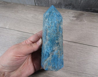 Blue Apatite Obelisk 1 Lb 6.9 ounce #8005 cc