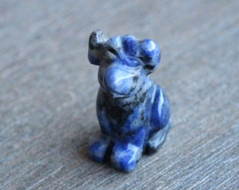 Sodalite Stone Dog Shaped Animal Figurine