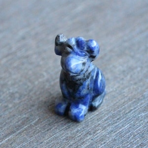 Sodalite Stone Dog Shaped Animal Figurine