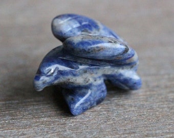 Sodalite Eagle Shaped Stone Figurine