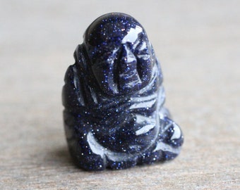 Blue Goldstone Buddha Stone Figurine F212