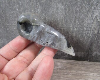 4 pcs labradorite raven pendant bead