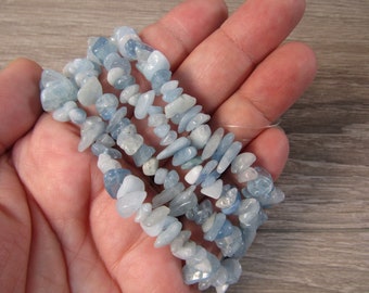 Aquamarine Chip 30 inches Looped Strand 240