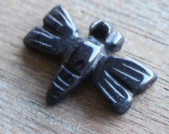 Blue Goldstone Dragonfly Figurine