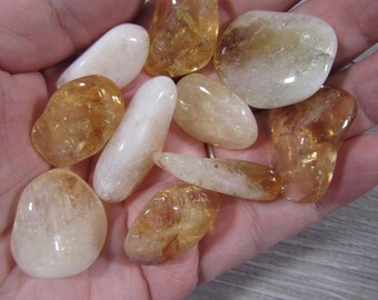 Citrine 0.75 inch + Tumbled Stone T91