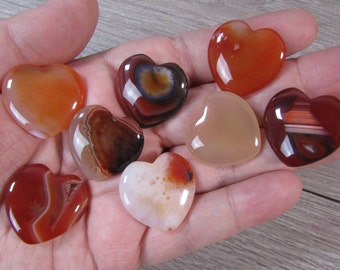 Carnelian Flat 25 mm Heart K158
