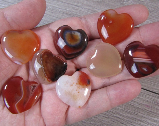 Featured listing image: Carnelian Flat 25 mm Heart K158