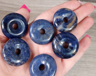 Sodalite 30 mm Pi Stone Donut 10 mm thick Crystal