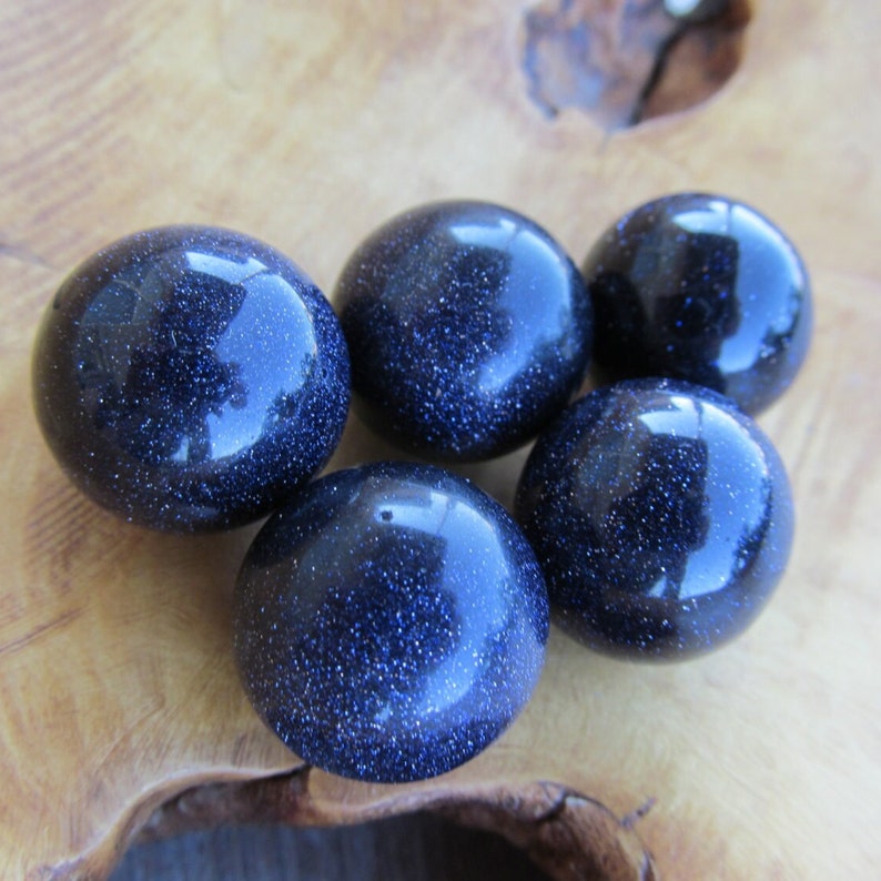 Blue Goldstone Stone 20 mm Sphere S65 image 2