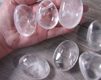 Clear Quartz Palm Stone 2 inch +