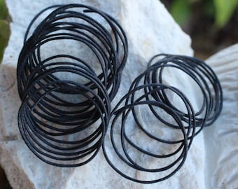 1 mm Waxed Black Cotton Cord for Necklace WD1