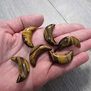 Tiger's Eye Gemstone 30 mm Moon K187