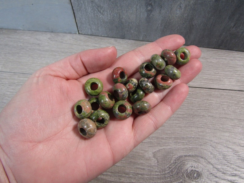 Unakite Pi Stone 14 mm Donut L18 image 8