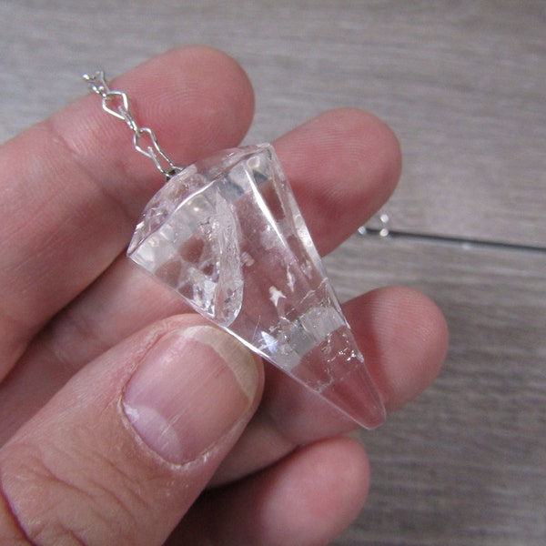 Clear Quartz Pendulum J150