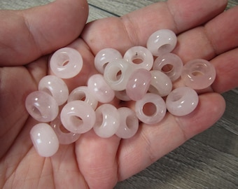 Rose Quartz Pi Stone 14 mm Donut J99