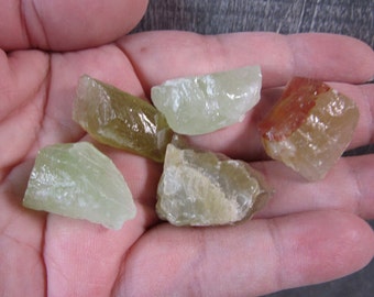 Green Calcite Chunk 1 inch + Raw Stone