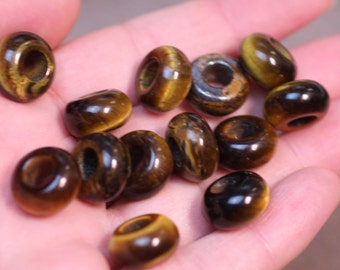 Tiger's Eye Pi Stone 14 mm Donut J89