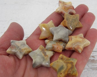 Crazy Lace Agate Gemstone 21 mm Star F159