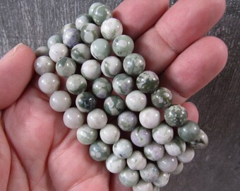 Peace Jade Bracelet Stretchy String 8 mm Round 349