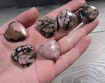 Rhodonite Flat 25 mm Heart K302