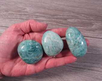 Amazonite 1.5 inch + Palm Stone F401