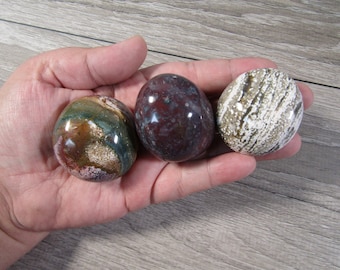 Ocean Jasper 1.75 inch + Palm Stone F400