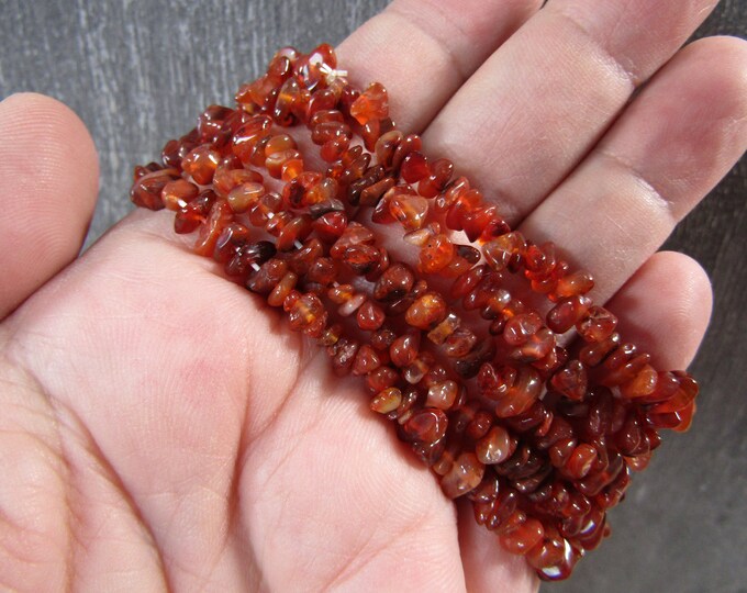 Obsidian Stretchy String Chip Bracelet G53 - Etsy