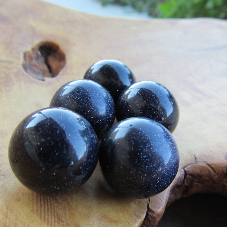 Blue Goldstone Stone 20 mm Sphere S65 image 3