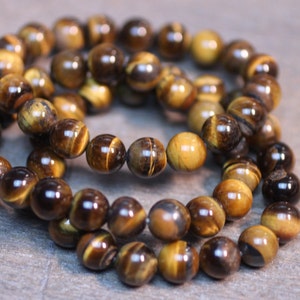 Tiger's Eye 10 mm Round Stretchy String Bracelet G131