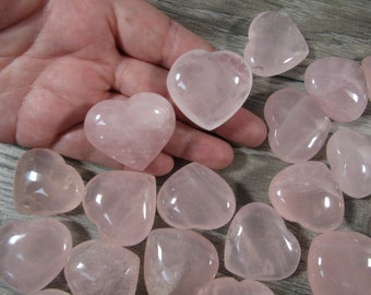 Rose Quartz Puffy About 40 mm Heart K337