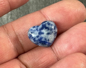 Sodalite Small Stone 17 mm Heart with Flat Back K261