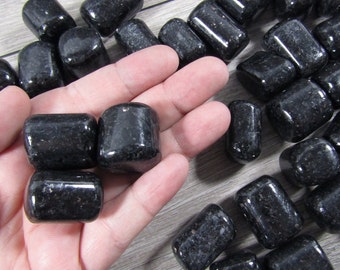 Nuummite Tumbled Stone 0.75 inch + Crystal