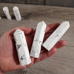 Howlite Obelisk 2 to 3 Ounce Crystal - Etsy