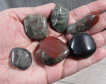 African Bloodstone 1 Pound of Tumbled Stones Bulk Bag