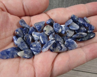 Sodalite Tumbled Chips in a Small 0.8 ounce + Bag