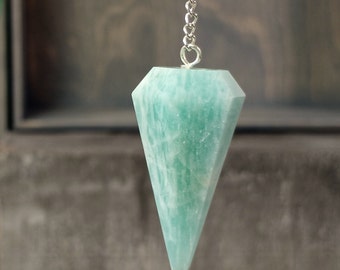 Amazonite Pendulum 6 Sided Crystal