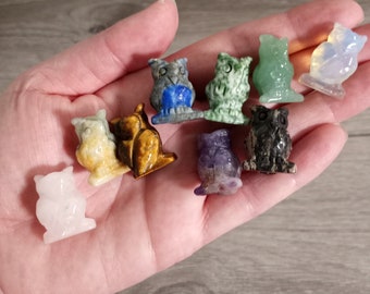 Gemstone Owl Small Figurine