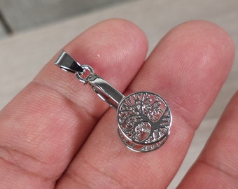Silver Tree of Life 30 mm Pi Stone Holder P140